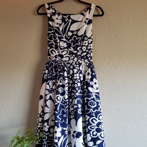 Kate Spade New York Tanner Blue White Dress Size S USA 4 - Picture 2 of 8